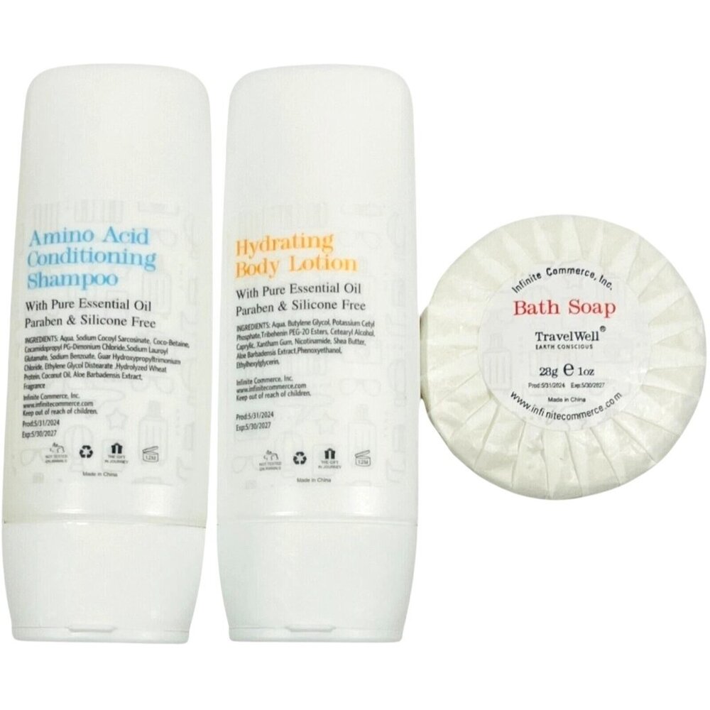 TravelWell Conditioning Shampoo / Hydrating Body Lotion / Soap - Travel Pack - Picture 2 of 3
